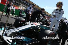 Lewis Hamilton (GBR) Mercedes AMG F1 W08. 03.09.2017. Formula 1 World Championship, Rd 13, Italian Grand Prix, Monza, Italy, Race Day.