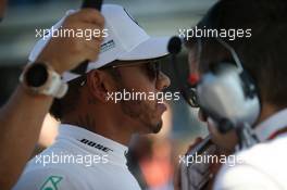 Lewis Hamilton (GBR) Mercedes AMG F1. 03.09.2017. Formula 1 World Championship, Rd 13, Italian Grand Prix, Monza, Italy, Race Day.