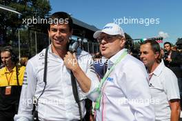 (L to R): Toto Wolff (GER) Mercedes AMG F1 Shareholder and Executive Director with Andreas Weissenbacher, BWT Chief Executive Officer, Sahara Force India F1 Team sponsor. 03.09.2017. Formula 1 World Championship, Rd 13, Italian Grand Prix, Monza, Italy, Race Day.