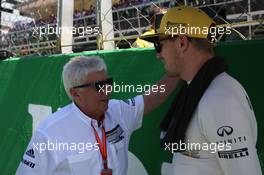 Herbie Blash with Nico Hulkenberg (GER) Renault Sport F1 Team. 03.09.2017. Formula 1 World Championship, Rd 13, Italian Grand Prix, Monza, Italy, Race Day.
