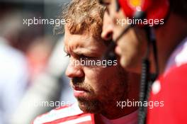 Sebastian Vettel (GER) Ferrari on the grid. 03.09.2017. Formula 1 World Championship, Rd 13, Italian Grand Prix, Monza, Italy, Race Day.