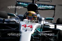 Race winner Lewis Hamilton (GBR) Mercedes AMG F1 W08 enters parc ferme. 03.09.2017. Formula 1 World Championship, Rd 13, Italian Grand Prix, Monza, Italy, Race Day.