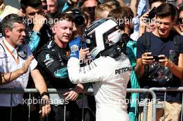 Valtteri Bottas (FIN) Mercedes AMG F1 celebrates his second position in parc ferme. 03.09.2017. Formula 1 World Championship, Rd 13, Italian Grand Prix, Monza, Italy, Race Day.