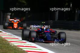 Carlos Sainz Jr (ESP) Scuderia Toro Rosso  03.09.2017. Formula 1 World Championship, Rd 13, Italian Grand Prix, Monza, Italy, Race Day.