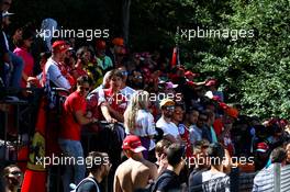Fans in the grandstand. 03.09.2017. Formula 1 World Championship, Rd 13, Italian Grand Prix, Monza, Italy, Race Day.