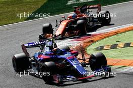 Carlos Sainz Jr (ESP) Scuderia Toro Rosso STR12. 03.09.2017. Formula 1 World Championship, Rd 13, Italian Grand Prix, Monza, Italy, Race Day.