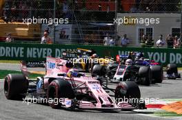 Sergio Perez (MEX) Sahara Force India F1 VJM10. 03.09.2017. Formula 1 World Championship, Rd 13, Italian Grand Prix, Monza, Italy, Race Day.
