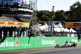 Race winner Lewis Hamilton (GBR) Mercedes AMG F1 W08 celebrates at the end of the race. 03.09.2017. Formula 1 World Championship, Rd 13, Italian Grand Prix, Monza, Italy, Race Day.