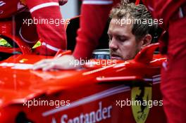 Sebastian Vettel (GER) Ferrari SF70H. 02.09.2017. Formula 1 World Championship, Rd 13, Italian Grand Prix, Monza, Italy, Qualifying Day.