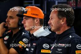 Christian Horner (GBR) Red Bull Racing Team Principal and Max Verstappen (NLD) Red Bull Racing. 02.09.2017. Formula 1 World Championship, Rd 13, Italian Grand Prix, Monza, Italy, Qualifying Day.