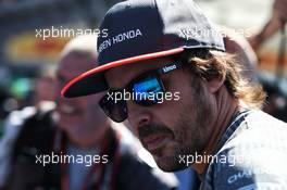 Fernando Alonso (ESP) McLaren on the drivers parade. 03.09.2017. Formula 1 World Championship, Rd 13, Italian Grand Prix, Monza, Italy, Race Day.