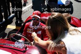Sebastian Vettel (GER) Ferrari on the drivers parade. 03.09.2017. Formula 1 World Championship, Rd 13, Italian Grand Prix, Monza, Italy, Race Day.