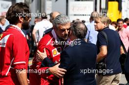 (L to R): Maurizio Arrivabene (ITA) Ferrari Team Principal with Jean Todt (FRA) FIA President. 03.09.2017. Formula 1 World Championship, Rd 13, Italian Grand Prix, Monza, Italy, Race Day.