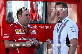Dave Greenwood (GBR) Ferrari Race Engineer (Left). 03.09.2017. Formula 1 World Championship, Rd 13, Italian Grand Prix, Monza, Italy, Race Day.
