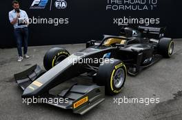 The 2018 F2 car is revealed. 31.08.2017. Formula 1 World Championship, Rd 13, Italian Grand Prix, Monza, Italy, Preparation Day.