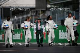 Jackie Stewart (GBR) with drivers at a Heineken Karting event. 31.08.2017. Formula 1 World Championship, Rd 13, Italian Grand Prix, Monza, Italy, Preparation Day.