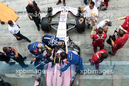 Sahara Force India F1 VJM10 used for a practice driver extraction by the circuit medical team. 31.08.2017. Formula 1 World Championship, Rd 13, Italian Grand Prix, Monza, Italy, Preparation Day.