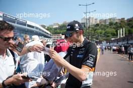 Esteban Ocon (FRA) Sahara Force India F1 Team signs autographs for the fans. 26.05.2017. Formula 1 World Championship, Rd 6, Monaco Grand Prix, Monte Carlo, Monaco, Friday.