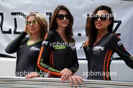 Sahara Force India F1 Team - Hype Energy Drink girls. 26.05.2017. Formula 1 World Championship, Rd 6, Monaco Grand Prix, Monte Carlo, Monaco, Friday.