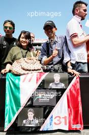 Sergio Perez (MEX) Sahara Force India F1 fans. 26.05.2017. Formula 1 World Championship, Rd 6, Monaco Grand Prix, Monte Carlo, Monaco, Friday.