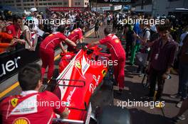 Ferrari SF70H of Sebastian Vettel (GER) Ferrari. 26.05.2017. Formula 1 World Championship, Rd 6, Monaco Grand Prix, Monte Carlo, Monaco, Friday.