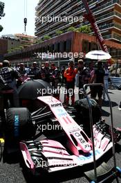 Sahara Force India F1 Team on the grid. 28.05.2017. Formula 1 World Championship, Rd 6, Monaco Grand Prix, Monte Carlo, Monaco, Race Day.
