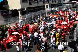 The grid before the start of the race. 28.05.2017. Formula 1 World Championship, Rd 6, Monaco Grand Prix, Monte Carlo, Monaco, Race Day.