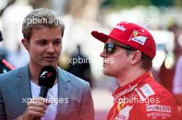 (L to R): Nico Rosberg (GER) with Kimi Raikkonen (FIN) Ferrari at the podium. 28.05.2017. Formula 1 World Championship, Rd 6, Monaco Grand Prix, Monte Carlo, Monaco, Race Day.