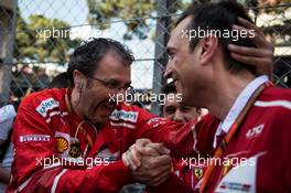 Ferrari celebrates at the podium. 28.05.2017. Formula 1 World Championship, Rd 6, Monaco Grand Prix, Monte Carlo, Monaco, Race Day.