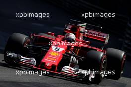 Sebastian Vettel (GER) Scuderia Ferrari  28.05.2017. Formula 1 World Championship, Rd 6, Monaco Grand Prix, Monte Carlo, Monaco, Race Day.