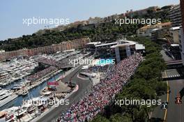 Valtteri Bottas (FIN) Mercedes AMG F1 W08 leads Jenson Button (GBR) McLaren MCL32. 28.05.2017. Formula 1 World Championship, Rd 6, Monaco Grand Prix, Monte Carlo, Monaco, Race Day.