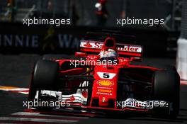 Sebastian Vettel (GER) Ferrari SF70H. 28.05.2017. Formula 1 World Championship, Rd 6, Monaco Grand Prix, Monte Carlo, Monaco, Race Day.