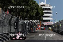 Sergio Perez (MEX) Sahara Force India F1 VJM10. 28.05.2017. Formula 1 World Championship, Rd 6, Monaco Grand Prix, Monte Carlo, Monaco, Race Day.