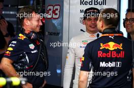 (L to R): Christian Horner (GBR) Red Bull Racing Team Principal with Max Verstappen (NLD) Red Bull Racing. 27.05.2017. Formula 1 World Championship, Rd 6, Monaco Grand Prix, Monte Carlo, Monaco, Qualifying Day.
