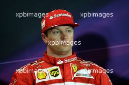 Kimi Raikkonen (FIN) Ferrari in the FIA Press Conference. 27.05.2017. Formula 1 World Championship, Rd 6, Monaco Grand Prix, Monte Carlo, Monaco, Qualifying Day.
