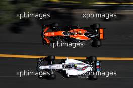 Lance Stroll (CDN) Williams FW40 and Stoffel Vandoorne (BEL) McLaren MCL32. 27.05.2017. Formula 1 World Championship, Rd 6, Monaco Grand Prix, Monte Carlo, Monaco, Qualifying Day.