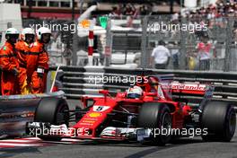 Sebastian Vettel (GER) Ferrari SF70H. 27.05.2017. Formula 1 World Championship, Rd 6, Monaco Grand Prix, Monte Carlo, Monaco, Qualifying Day.