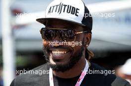 Henry 'Chris' Gayle (JAM) Former Cricket Player. 28.05.2017. Formula 1 World Championship, Rd 6, Monaco Grand Prix, Monte Carlo, Monaco, Race Day.