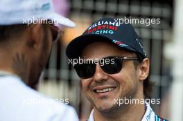 (L to R): Lewis Hamilton (GBR) Mercedes AMG F1 with Felipe Massa (BRA) Williams. 28.05.2017. Formula 1 World Championship, Rd 6, Monaco Grand Prix, Monte Carlo, Monaco, Race Day.