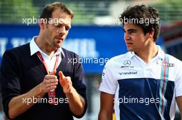 (L to R): Alex Wurz (AUT) Williams Driver Mentor with Lance Stroll (CDN) Williams. 25.05.2017. Formula 1 World Championship, Rd 6, Monaco Grand Prix, Monte Carlo, Monaco, Practice Day.