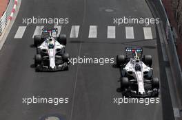 (L to R): Felipe Massa (BRA) Williams FW40 and Lance Stroll (CDN) Williams FW40. 25.05.2017. Formula 1 World Championship, Rd 6, Monaco Grand Prix, Monte Carlo, Monaco, Practice Day.