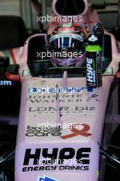 Sergio Perez (MEX) Sahara Force India F1 VJM10 - Breast Cancer Care logo. 24.05.2017. Formula 1 World Championship, Rd 6, Monaco Grand Prix, Monte Carlo, Monaco, Preparation Day.