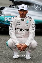 Lewis Hamilton (GBR) Mercedes AMG F1. 23.02.2017. Mercedes AMG F1 W08 Launch, Silverstone, England.