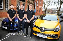 (L to R): Jolyon Palmer (GBR) Renault Sport F1 Team with Sergey Sirotkin (RUS) Renault Sport F1 Team Third Driver and Nico Hulkenberg (GER) Renault Sport F1 Team. 21.02.2017. Renault Sport Formula One Team RS17 Launch, Royal Horticultural Society Headquarters, London, England.