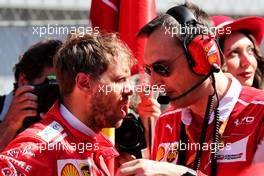 Sebastian Vettel (GER) Ferrari on the grid. 30.04.2017. Formula 1 World Championship, Rd 4, Russian Grand Prix, Sochi Autodrom, Sochi, Russia, Race Day.