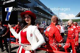 Grid girl for Kimi Raikkonen (FIN) Ferrari SF70H. 30.04.2017. Formula 1 World Championship, Rd 4, Russian Grand Prix, Sochi Autodrom, Sochi, Russia, Race Day.