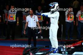 Race winner Valtteri Bottas (FIN) Mercedes AMG F1 W08 celebrates in parc ferme. 30.04.2017. Formula 1 World Championship, Rd 4, Russian Grand Prix, Sochi Autodrom, Sochi, Russia, Race Day.