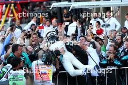 Race winner Valtteri Bottas (FIN) Mercedes AMG F1 celebrates in parc ferme. 30.04.2017. Formula 1 World Championship, Rd 4, Russian Grand Prix, Sochi Autodrom, Sochi, Russia, Race Day.