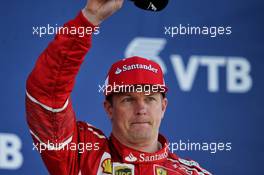 Kimi Raikkonen (FIN) Ferrari celebrates his third position on the podium. 30.04.2017. Formula 1 World Championship, Rd 4, Russian Grand Prix, Sochi Autodrom, Sochi, Russia, Race Day.