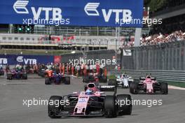Sergio Perez (MEX) Sahara Force India F1 VJM10. 30.04.2017. Formula 1 World Championship, Rd 4, Russian Grand Prix, Sochi Autodrom, Sochi, Russia, Race Day.